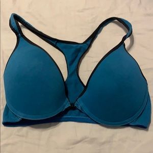 Teal blue racerback bra